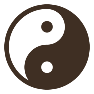 Yin Yang Decal (Brown)